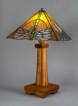Dragonfly Lampshade on Phineas Rose Base